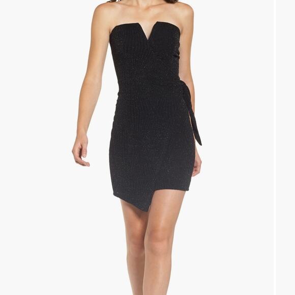 RowA (Nordstrom) | Purple Metallic Strapless Cocktail/Party Dress - Picture 1 of 6